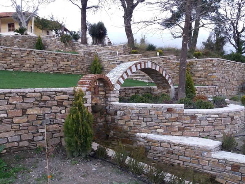 Stone Arch Garden Wall